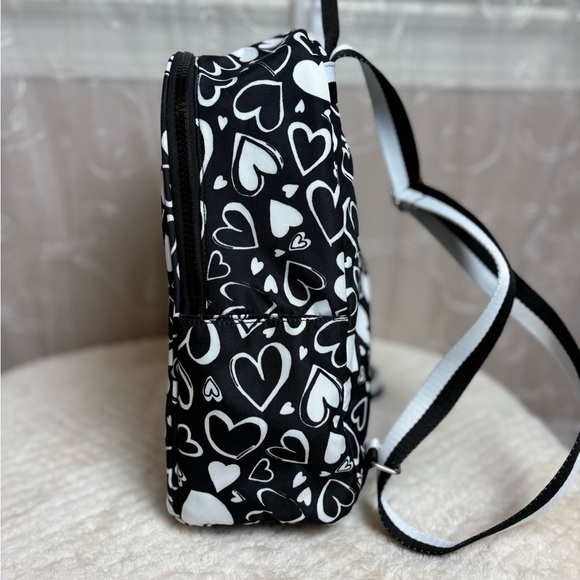 Brighton Endless Love Backpack Black/White Hearts